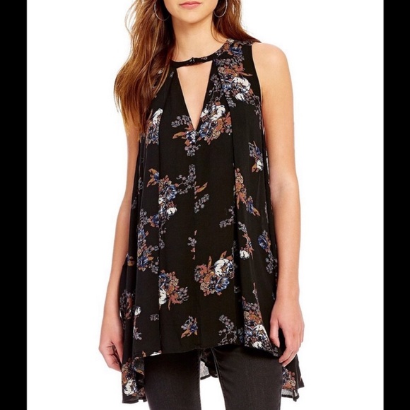 2/$50🍑 FREE PEOPLE Snap Out Of It Sleeveless Tree Swing Tunic Dress XS - Picture 3 of 7